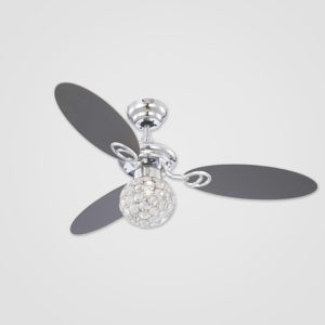 New - 42" Traditional Fan 3 Blades Crystal Ball Light