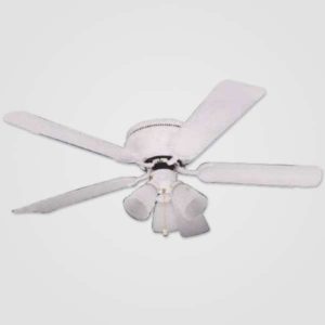 New - 52" Traditional Fan 5 Blades 3 Shades Light - Flush Mount