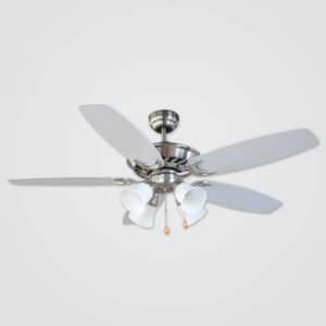 New - 52" Traditional Fan 5 Blades 4 Shades Light