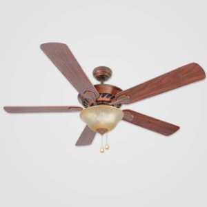 New - 52" Traditional Fan 5 Blades Bowl Light O