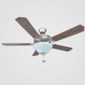 New - 52" Traditional Fan 5 Blades  Bowl Light W