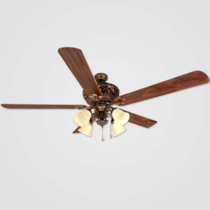 New - 60" Traditional Fan 5 Blades Pendant 4 Shades Light D