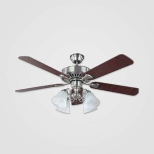 New - 52" Traditional Fan 5 Blades Pendant 4 Shades Light W